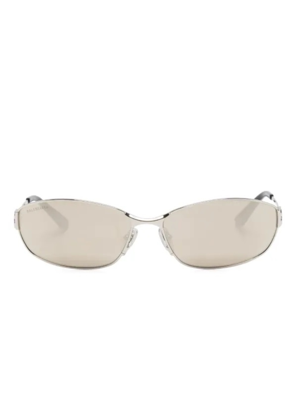 Balenciaga Silver Oval Sunglasses